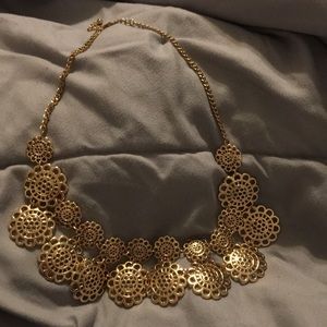 Gold statement necklace